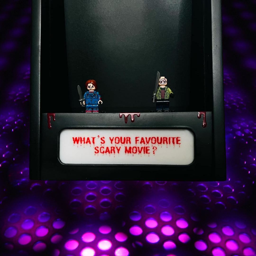Bespoke Horror Inspired VHS Video Tape LED Display Unit with Chucky/Jason