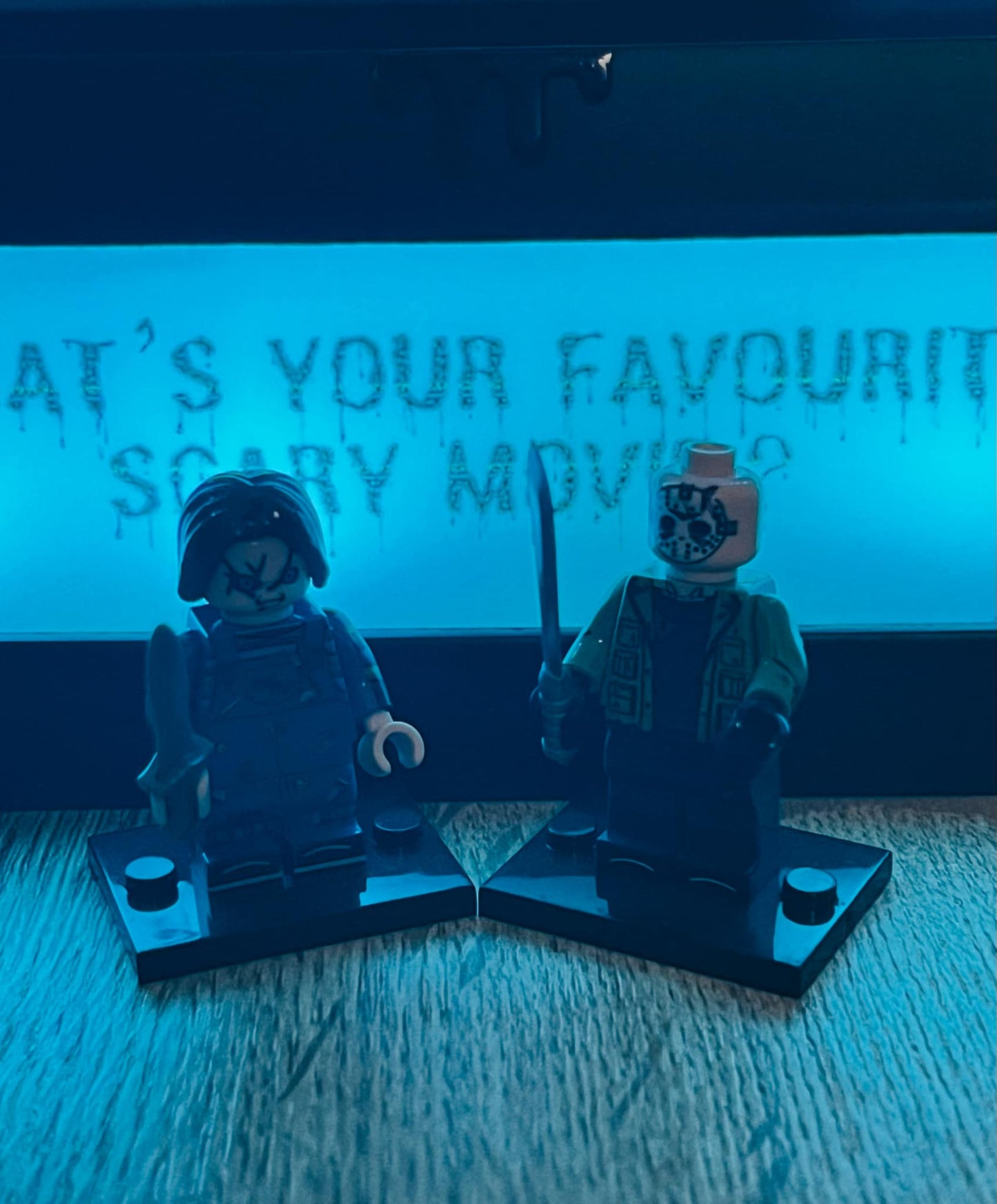 Bespoke Horror Inspired VHS Video Tape LED Display Unit with Chucky/Jason