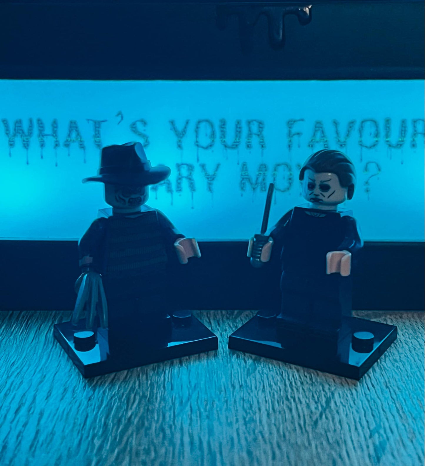 Bespoke Horror Inspired VHS Video Tape LED Display Unit with Freddy/Michael