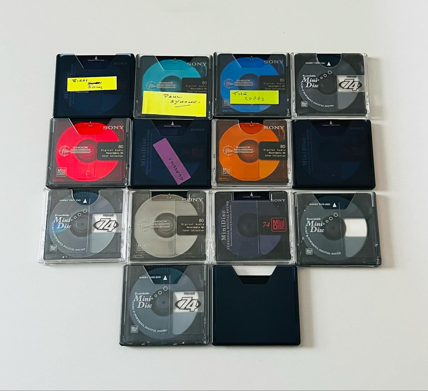 Collection of Mini Discs and Cases