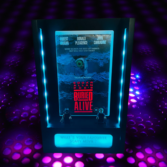 Bespoke Horror Inspired VHS Video Tape LED Display Unit with Freddy/Michael