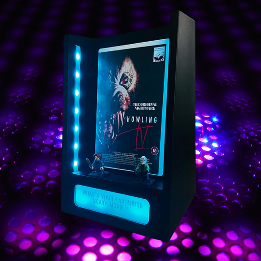 Bespoke Horror Inspired VHS Video Tape LED Display Unit with Chucky/Jason