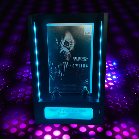 Bespoke Horror Inspired VHS Video Tape LED Display Unit with Chucky/Jason