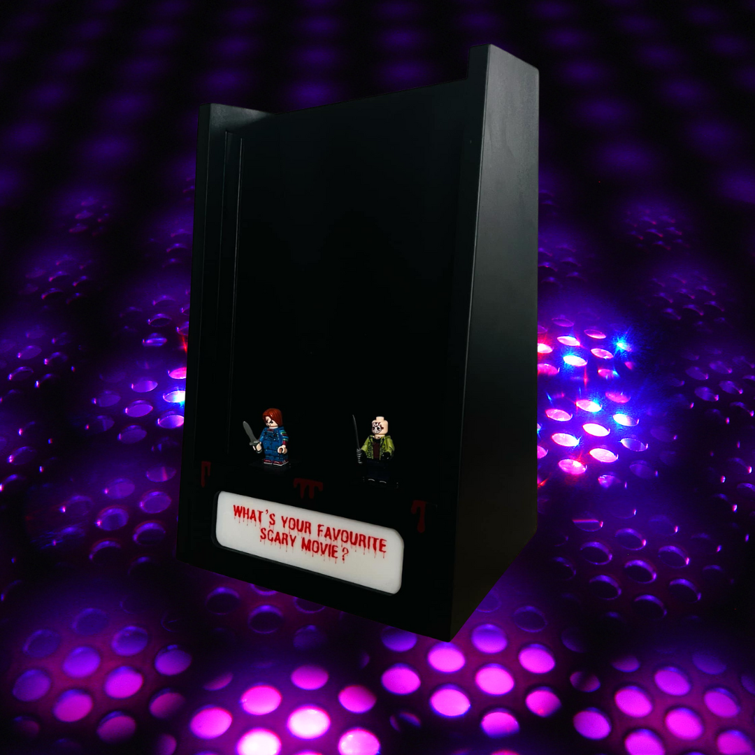 Bespoke Horror Inspired VHS Video Tape LED Display Unit with Chucky/Jason