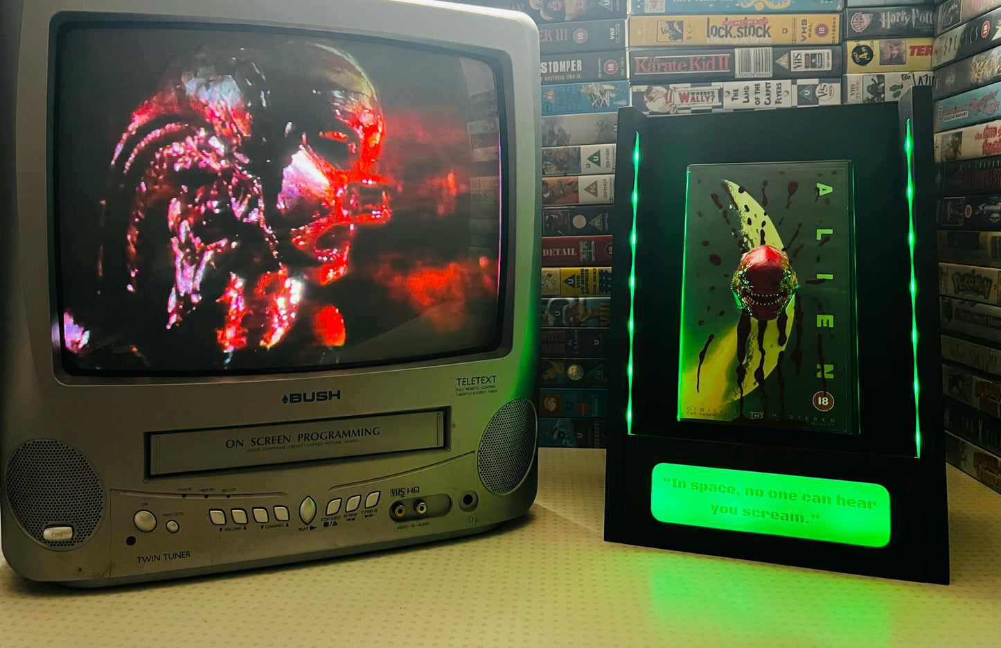 Bespoke Alien Inspired VHS Video Tape LED Display Unit