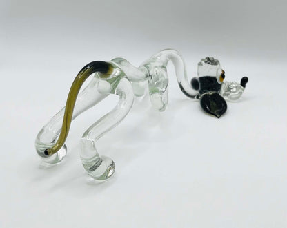 Vintage 1960s Pirelli Bloodhound Sniffer Hand-Blown Glass Dog 18cm Long