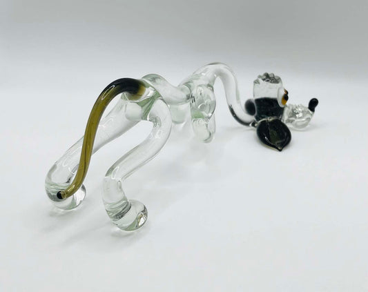 Vintage 1960s Pirelli Bloodhound Sniffer Hand-Blown Glass Dog 18cm Long