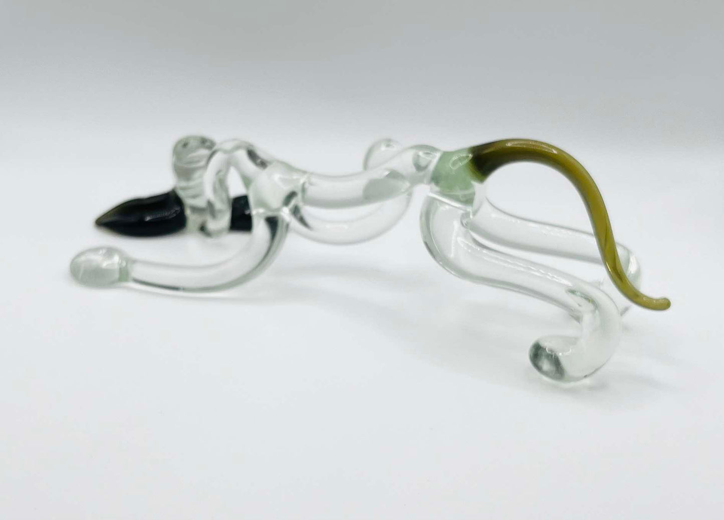 Vintage 1960s Pirelli Bloodhound Sniffer Hand-Blown Glass Dog 18cm Long