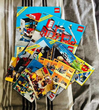 Retro Lego Lot | 4.5kg Loose Bricks | Instructions | Minifigures | Base Plates
