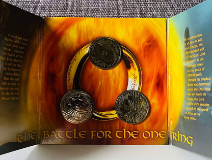 New Zealand 2003 3x $1 Dollar Coin Set Lord Of The Rings Royal Mint Pack