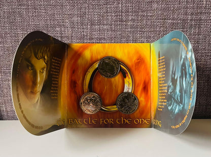 New Zealand 2003 3x $1 Dollar Coin Set Lord Of The Rings Royal Mint Pack