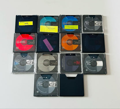 Collection of Mini Discs and Cases