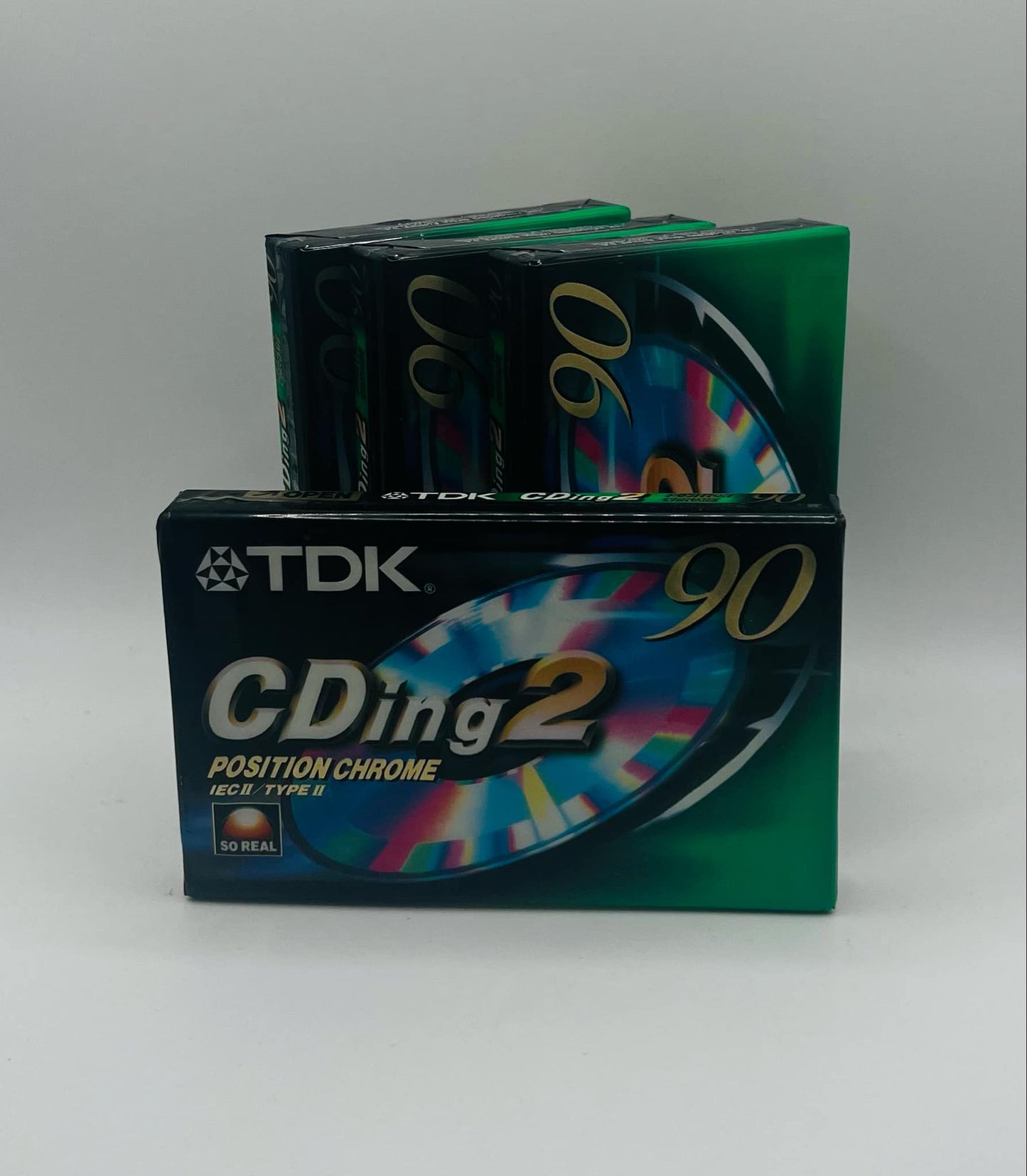 4 x TDK CDing 2 90 Chrome Blank Audio Cassettes (NEW SEALED)